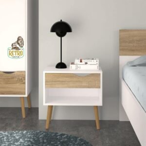 كومود مودرن 50 سم- بيجXأبيض RA-CO21