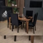 ترابيزة سفرة مودرن بنيXأسود